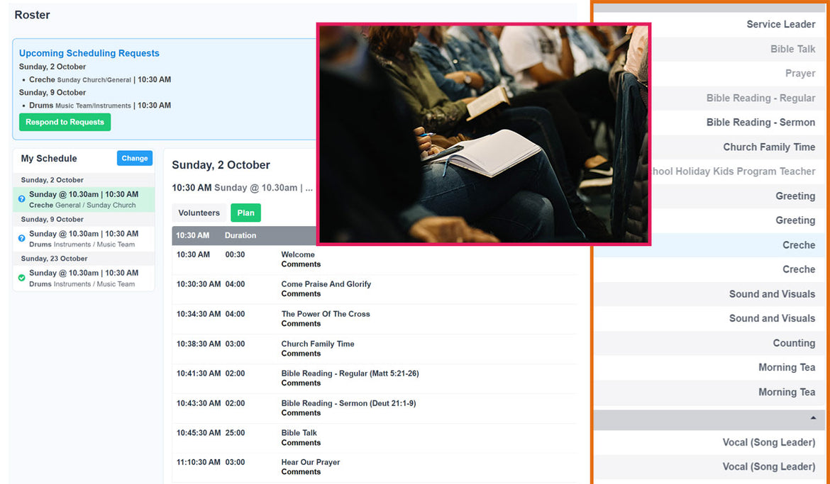 Unrostered ministries